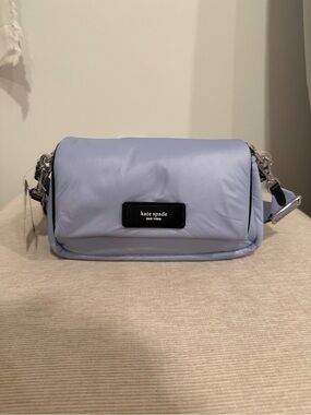 kate spade Lilac Nylon Crossbody Bag with Black Logo Patch